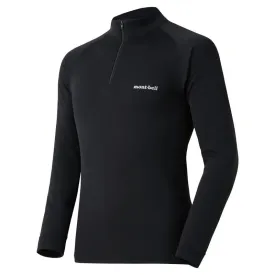 Montbell Base Layer Men's ZEO-LINE Expedition Weight High Neck Long Sleeve Black