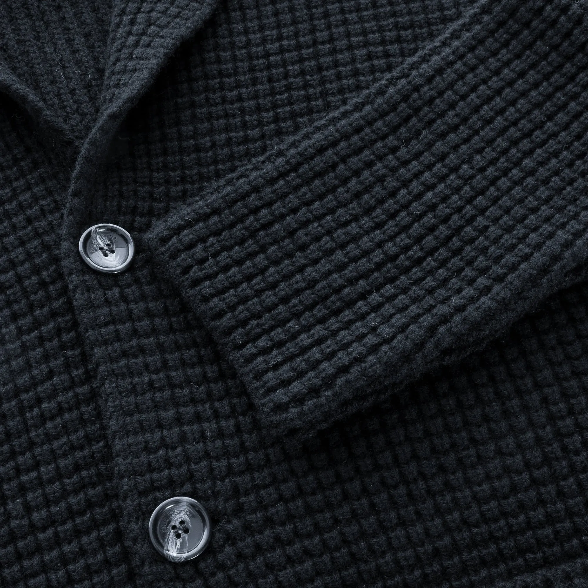 Navy Blue Wool-Cashmere Sakko Sweater Jacket - Phil Petter