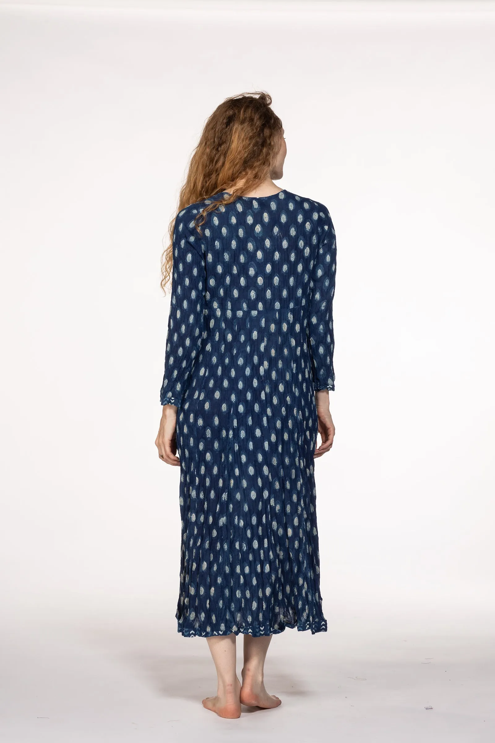 New Anju Panel Dress Hand Block Printed in Pure Cotton  SS24