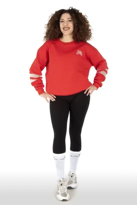 NTB Woman PVC Panel Oversize Sweatshirt Red