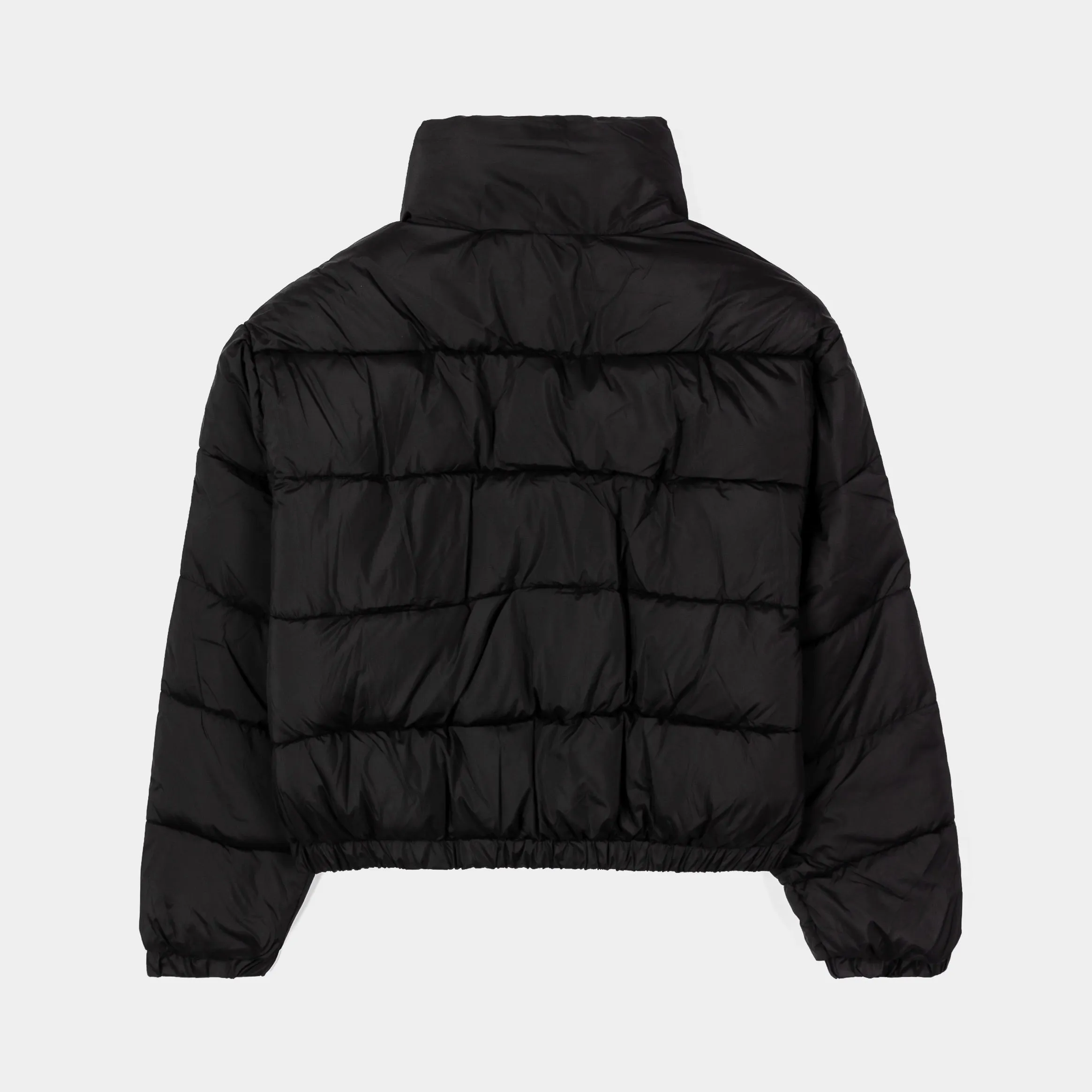 Nylon Puffer Womens Jacket (Black)