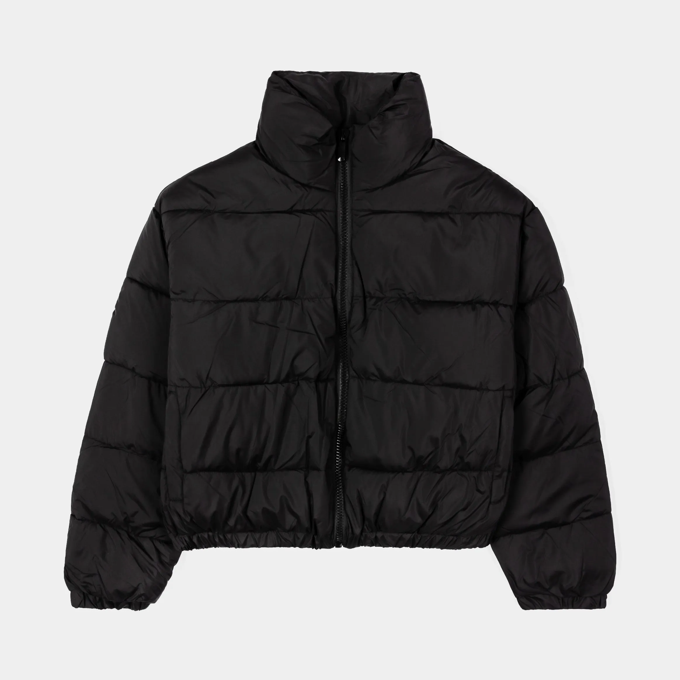 Nylon Puffer Womens Jacket (Black)