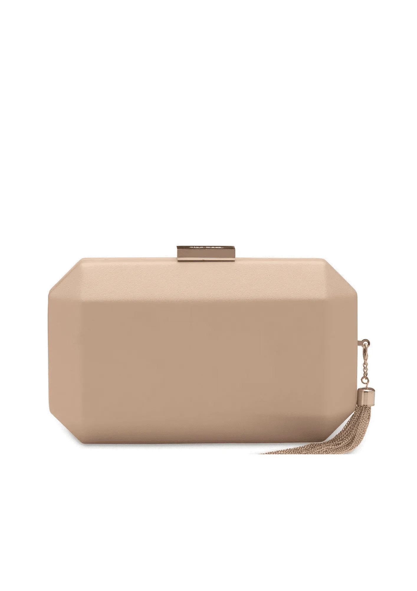 OLGA BERG - Lia Facetted Clutch Natural