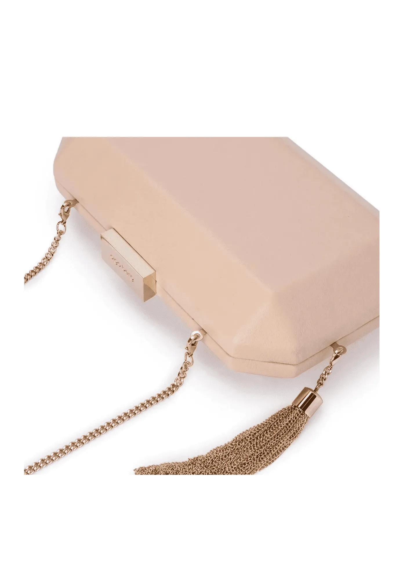 OLGA BERG - Lia Facetted Clutch Natural