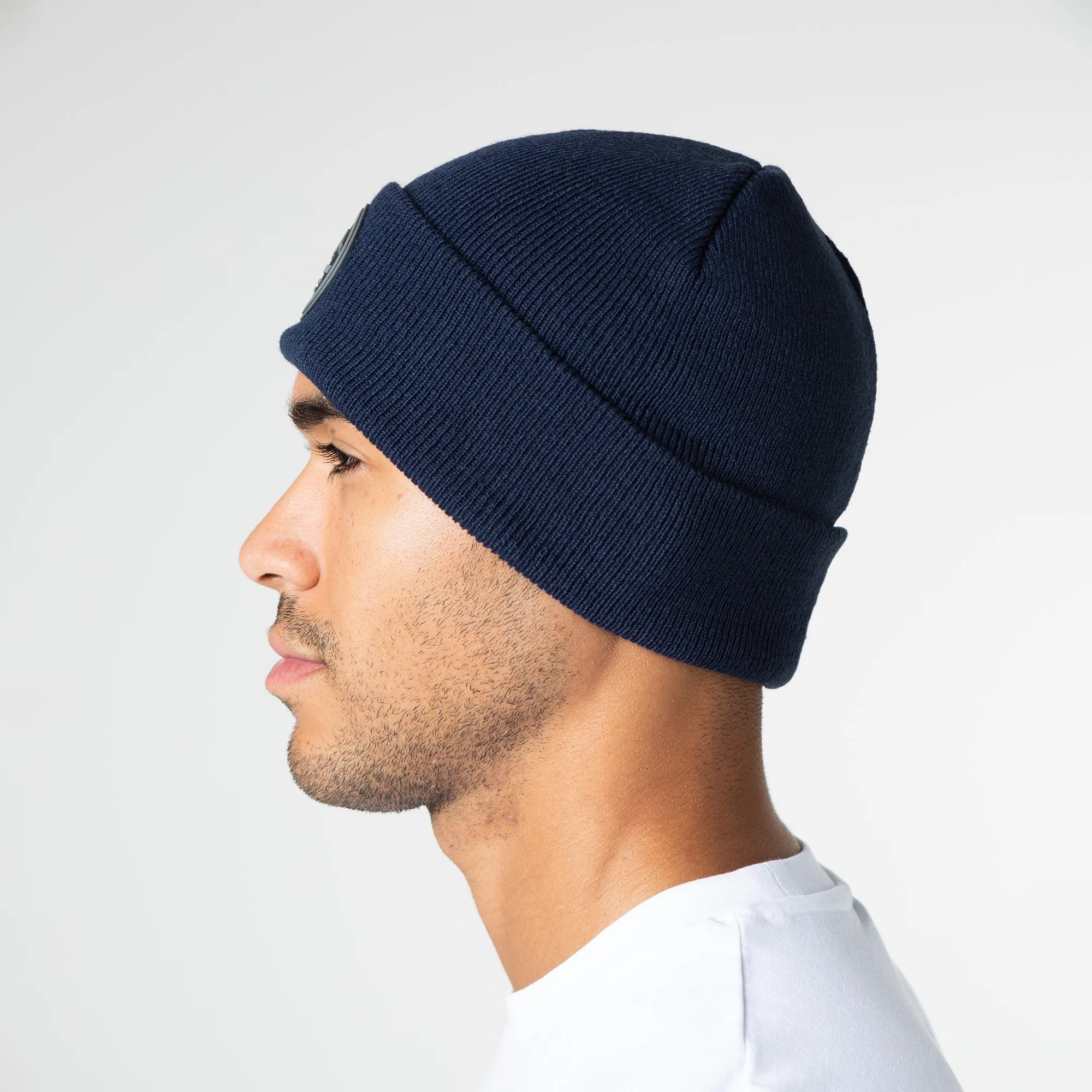 Outdoor Circle Badge Beanie | Navy