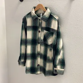 Oversized Yarn Dyed Plaid Longline Shacket