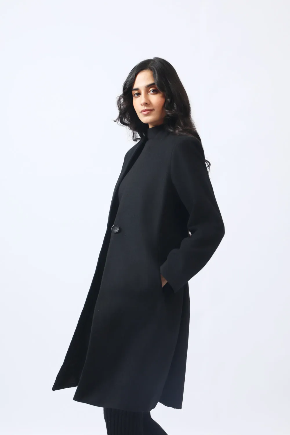 PANELLED LONG COAT