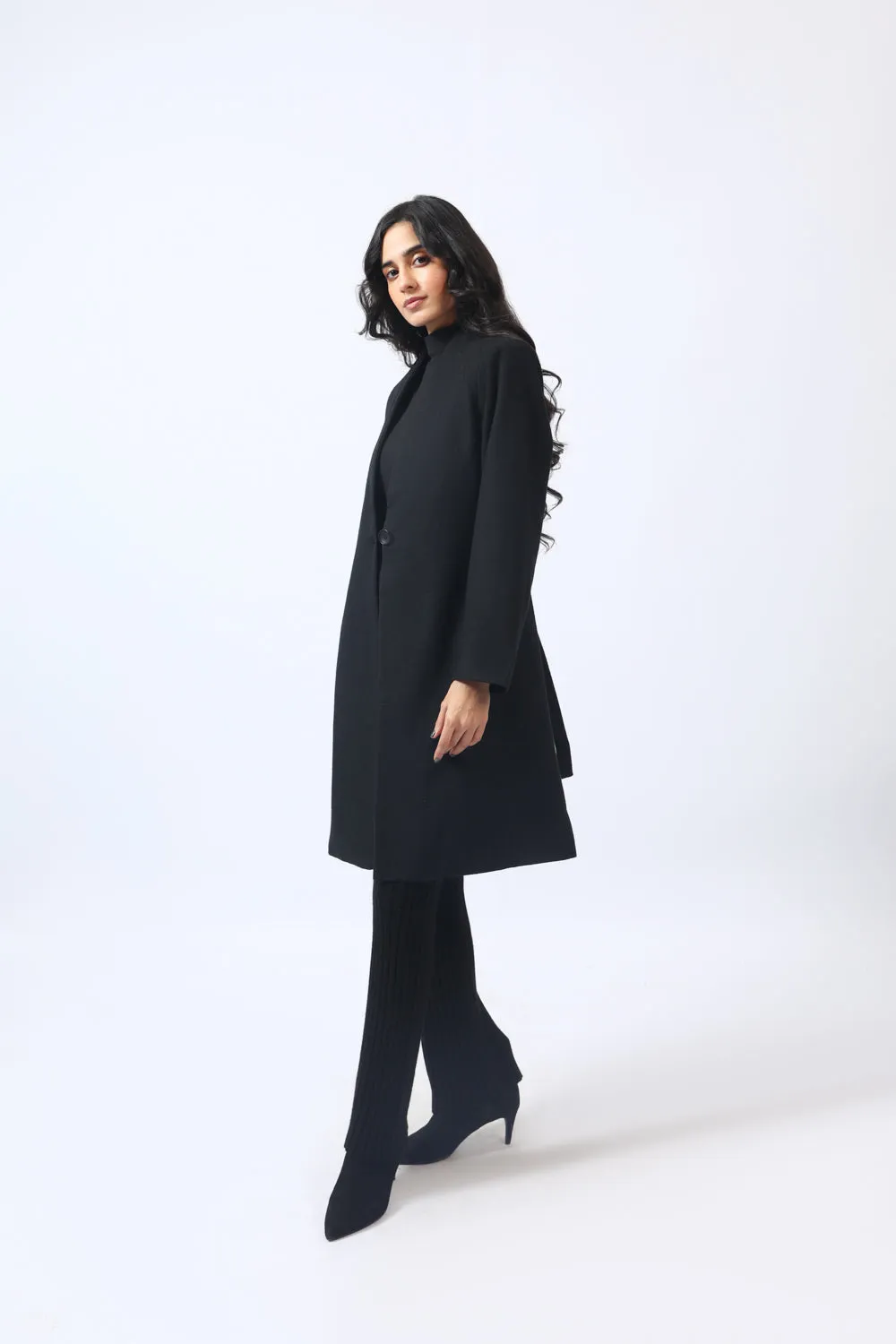 PANELLED LONG COAT