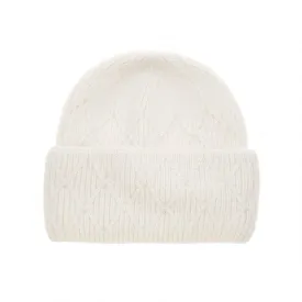 Park Lane Beanie Hat with Rhinestones Winter White