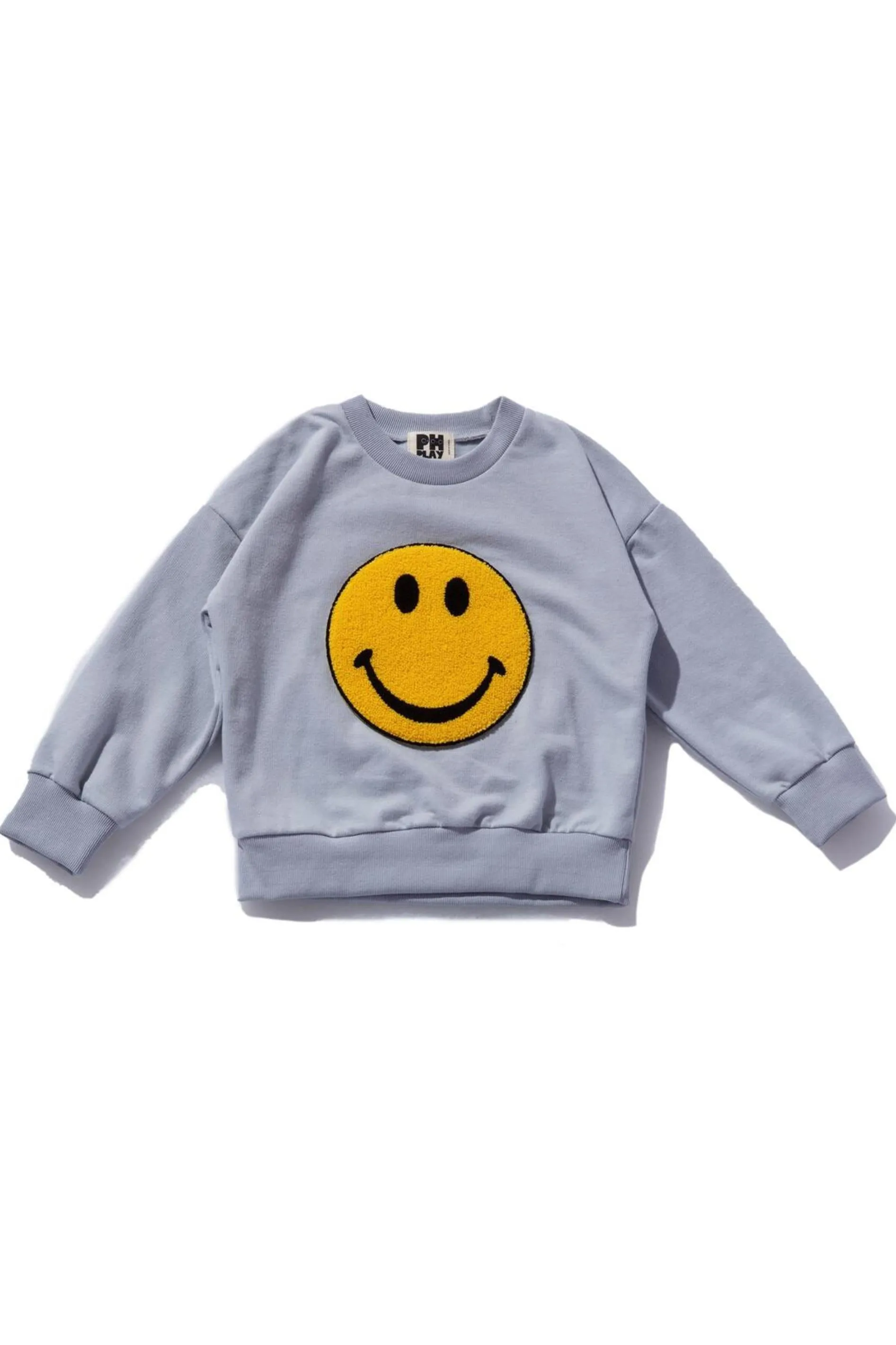 Petite Hailey - Light Blue Smile Sweatshirt