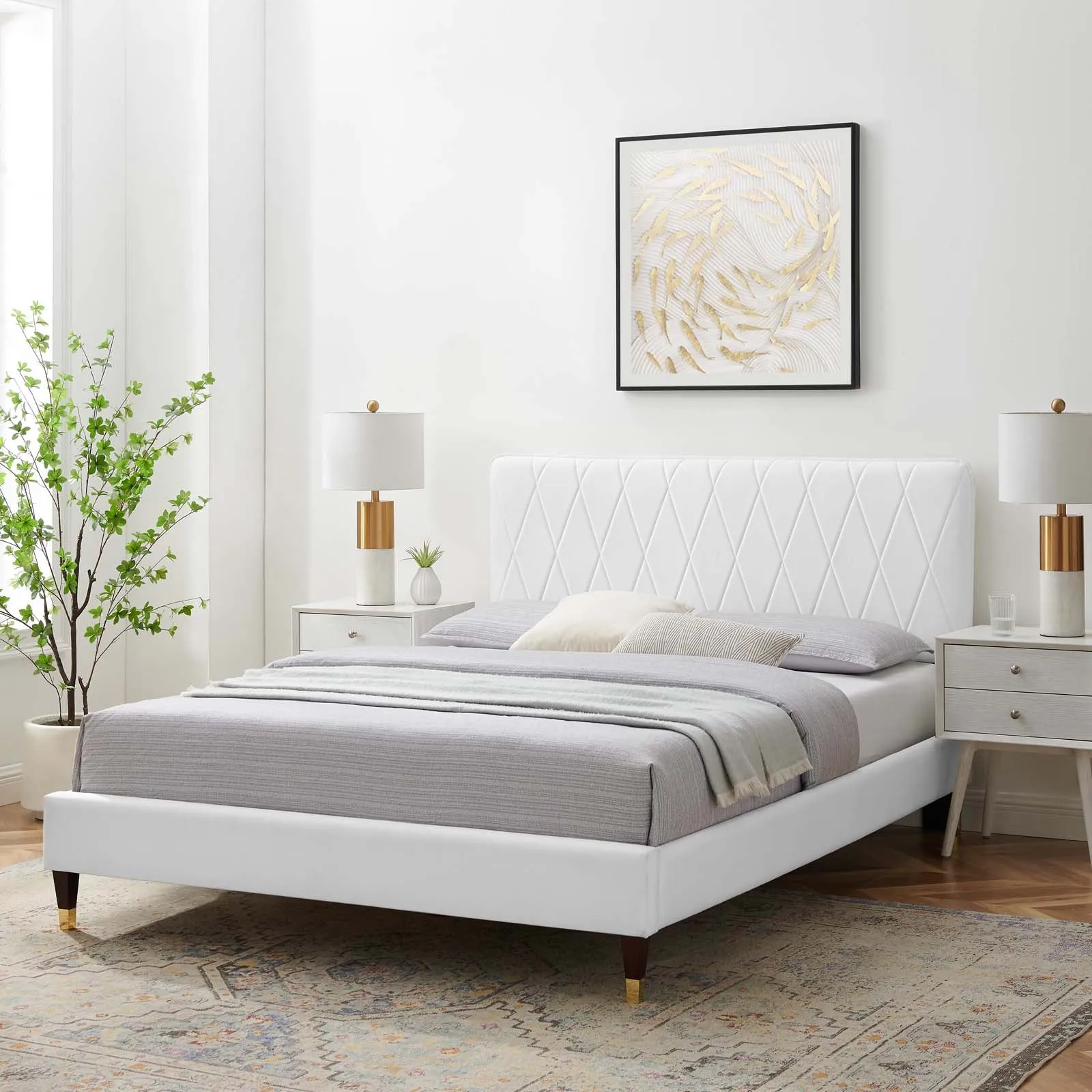 Phillipa  Performance Velvet Platform Bed