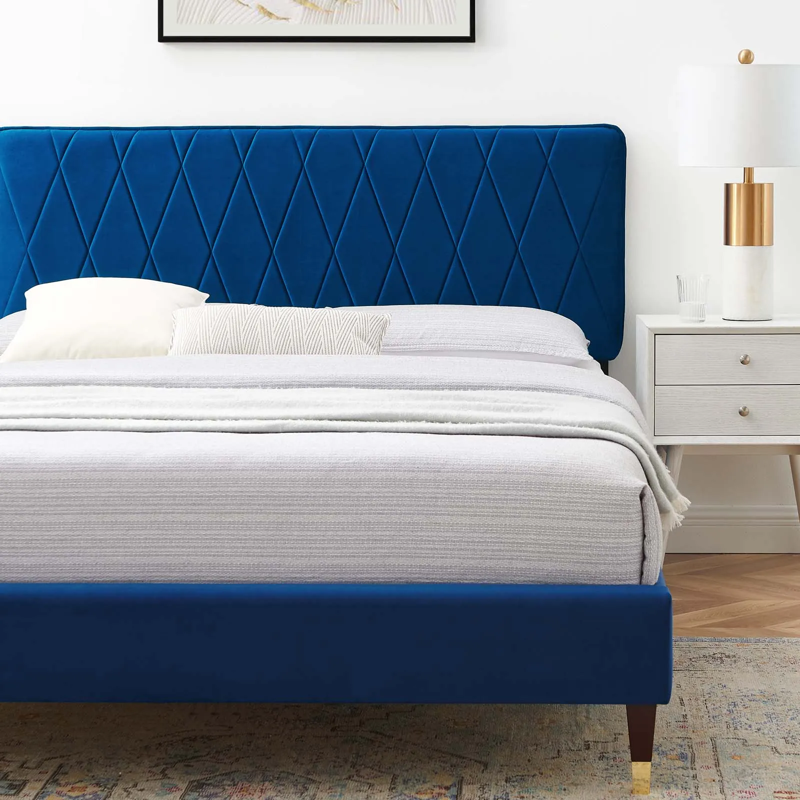 Phillipa  Performance Velvet Platform Bed