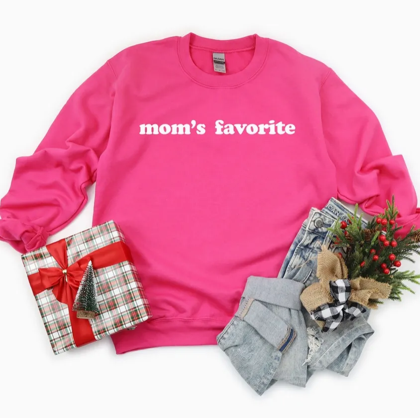 Pink Mom's Favorite Sweatshirt - FINAL SALE