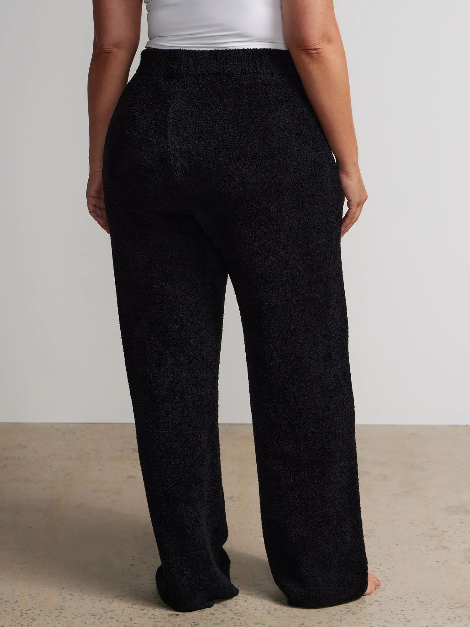 Plus Wide Leg Teddy Pant