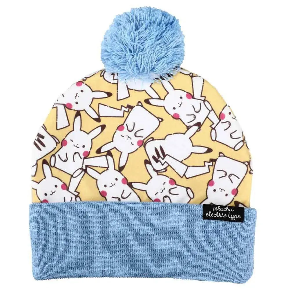 Pokémon - Pikachu Pom Beanie Hat (All Over Print) - Bioworld