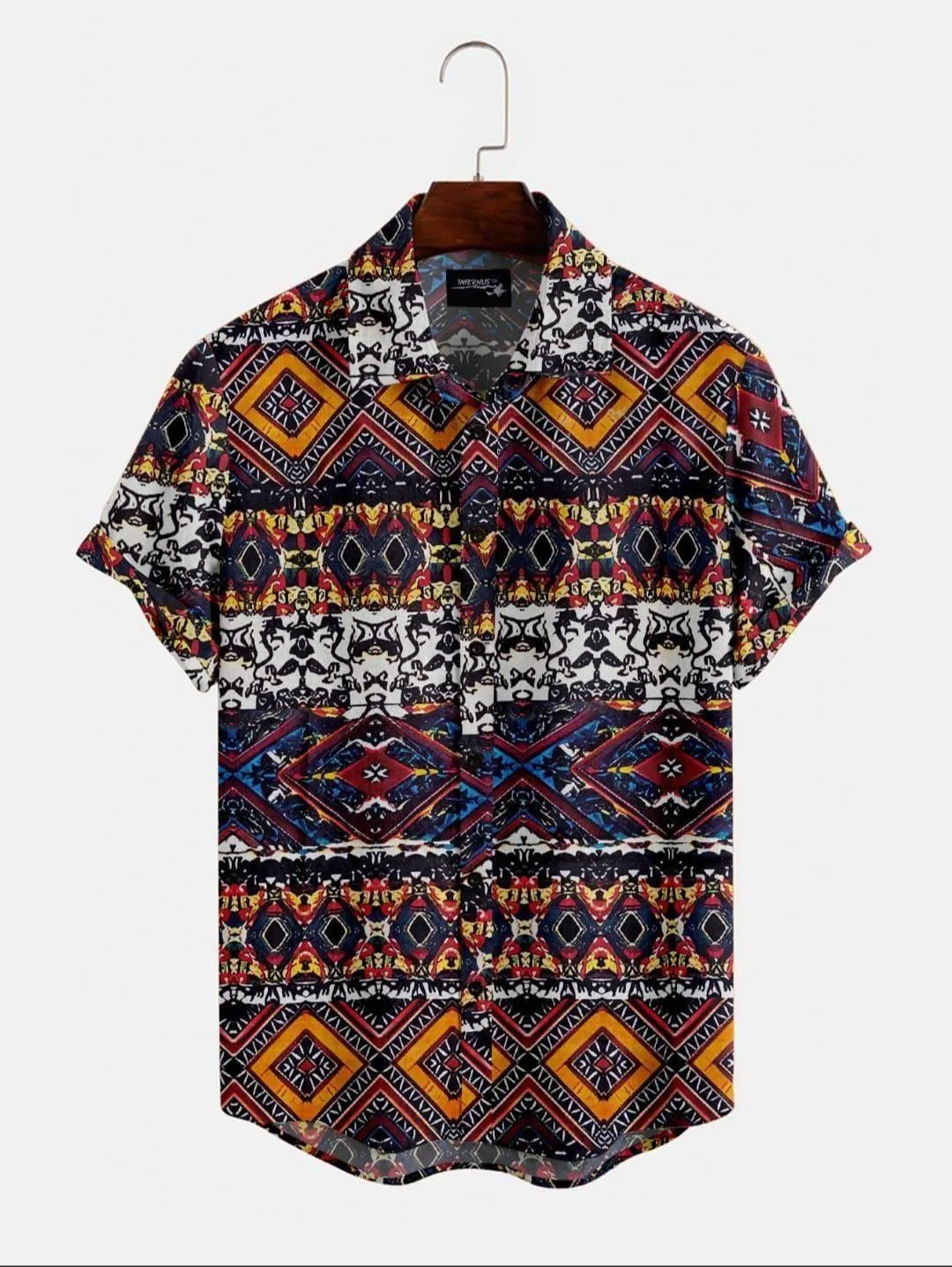 Poly Cotton Printed Half Sleeeves Multicolor Regular Fit Mens Casual Shirt