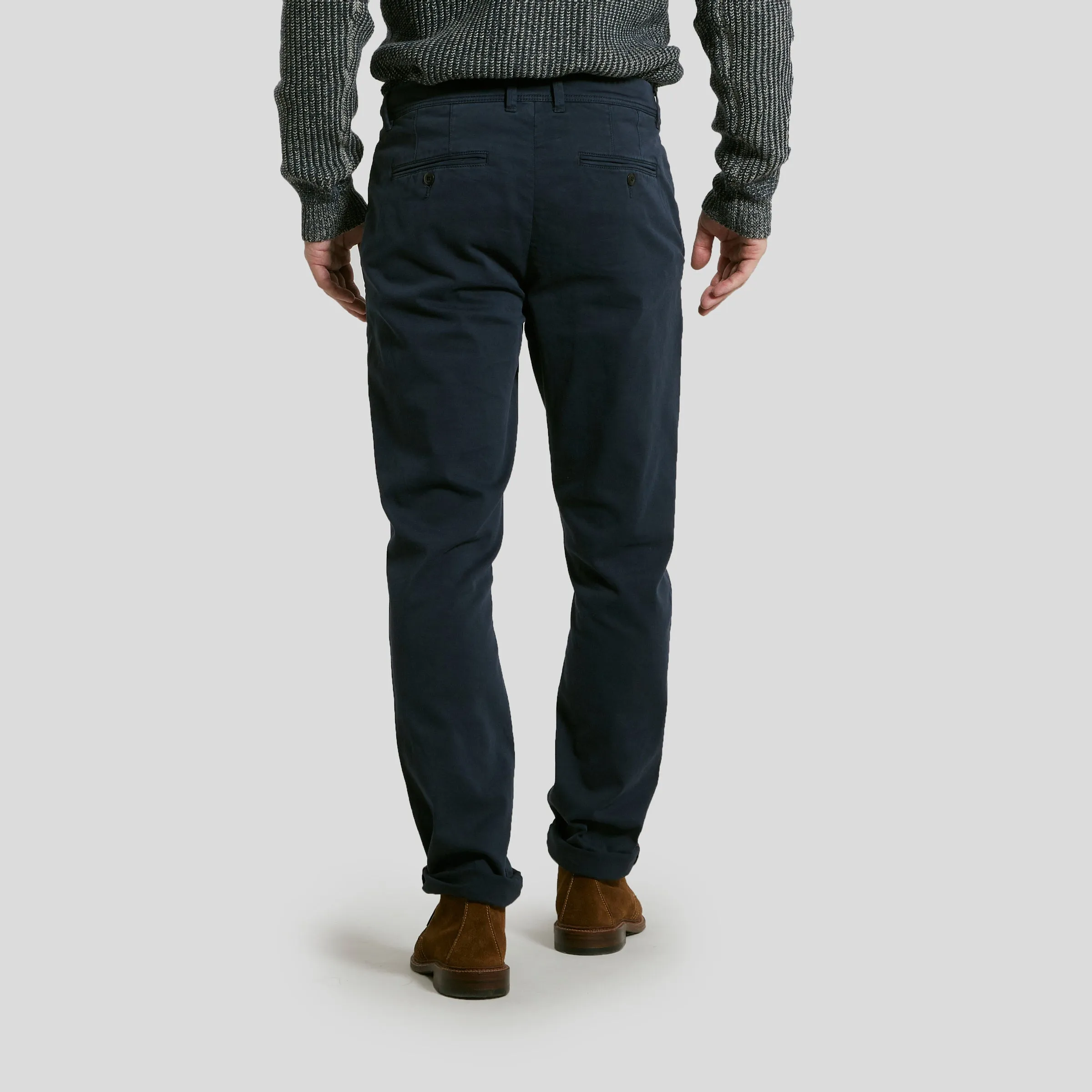 Precision Stretch Classic Fit Chino - Graphite Blue