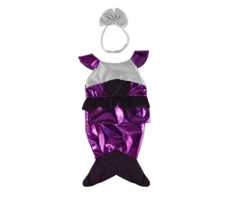 Purple Mermaid Teddy Bear Outfit