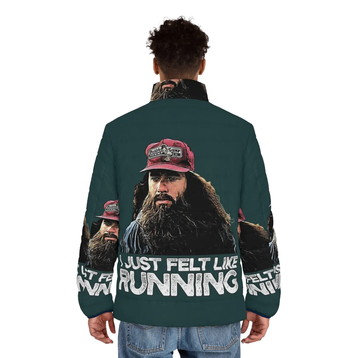 "Forrest Gump Inspired 'I Just Felt Like Running' Puffer Jacket"