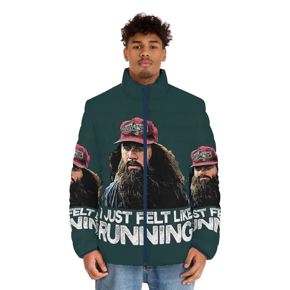 "Forrest Gump Inspired 'I Just Felt Like Running' Puffer Jacket"