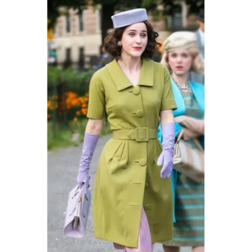 Rachel Brosnahan The Marvelous Mrs Maisel Green Coat