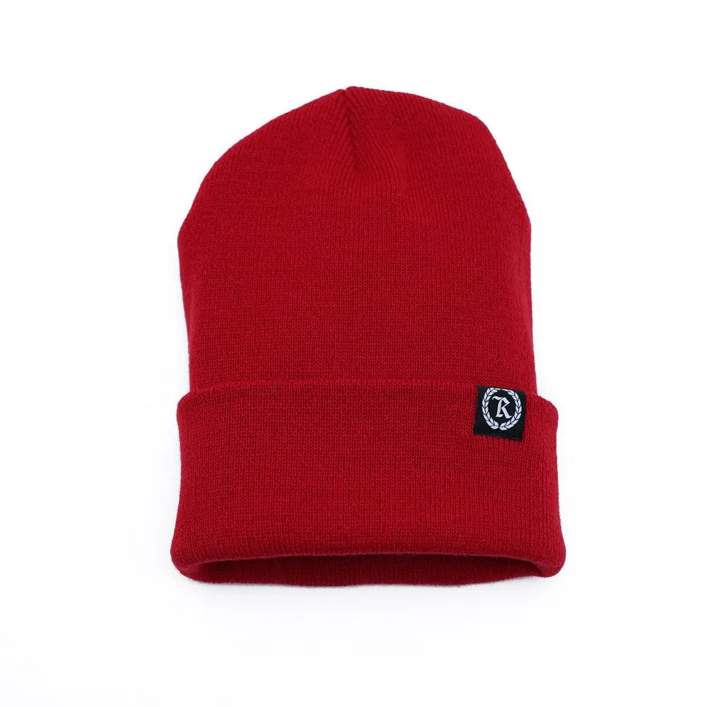 Represent Ltd.™ Woven Label Cuff Beanie [RED]