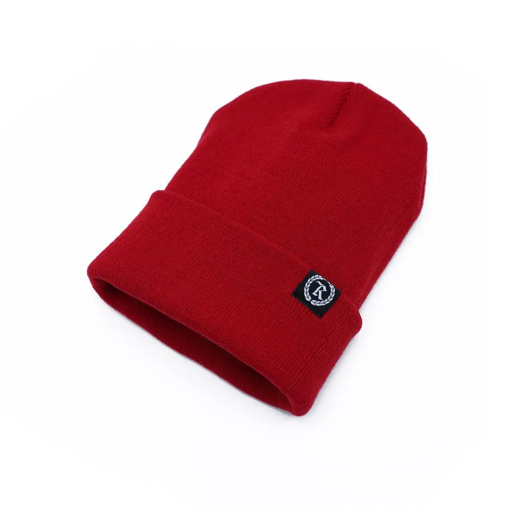 Represent Ltd.™ Woven Label Cuff Beanie [RED]