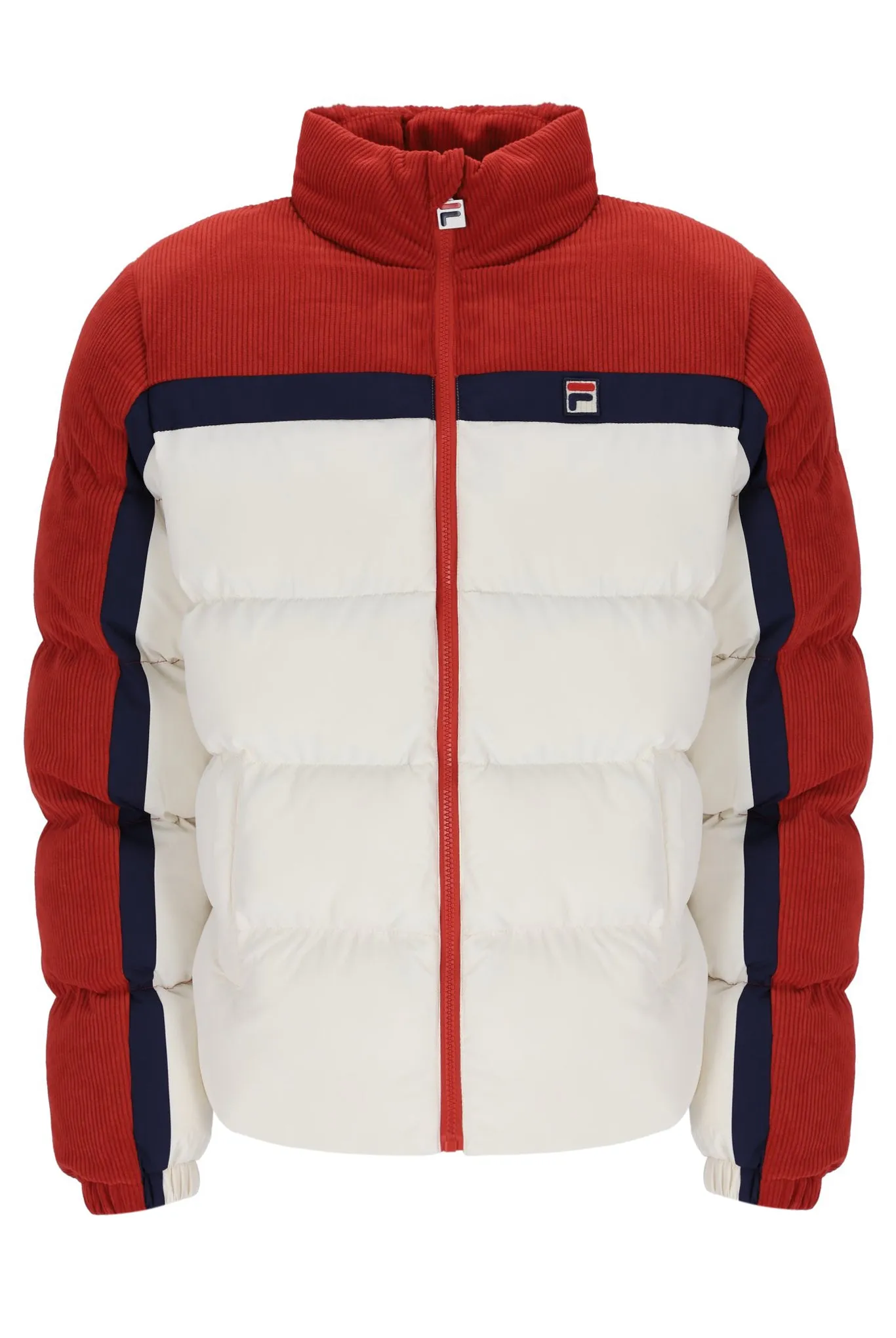 Rowan Corduroy Mix Colour Block Puffer Jacket