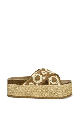 SACO-BROWN FLATFORM SANDAL