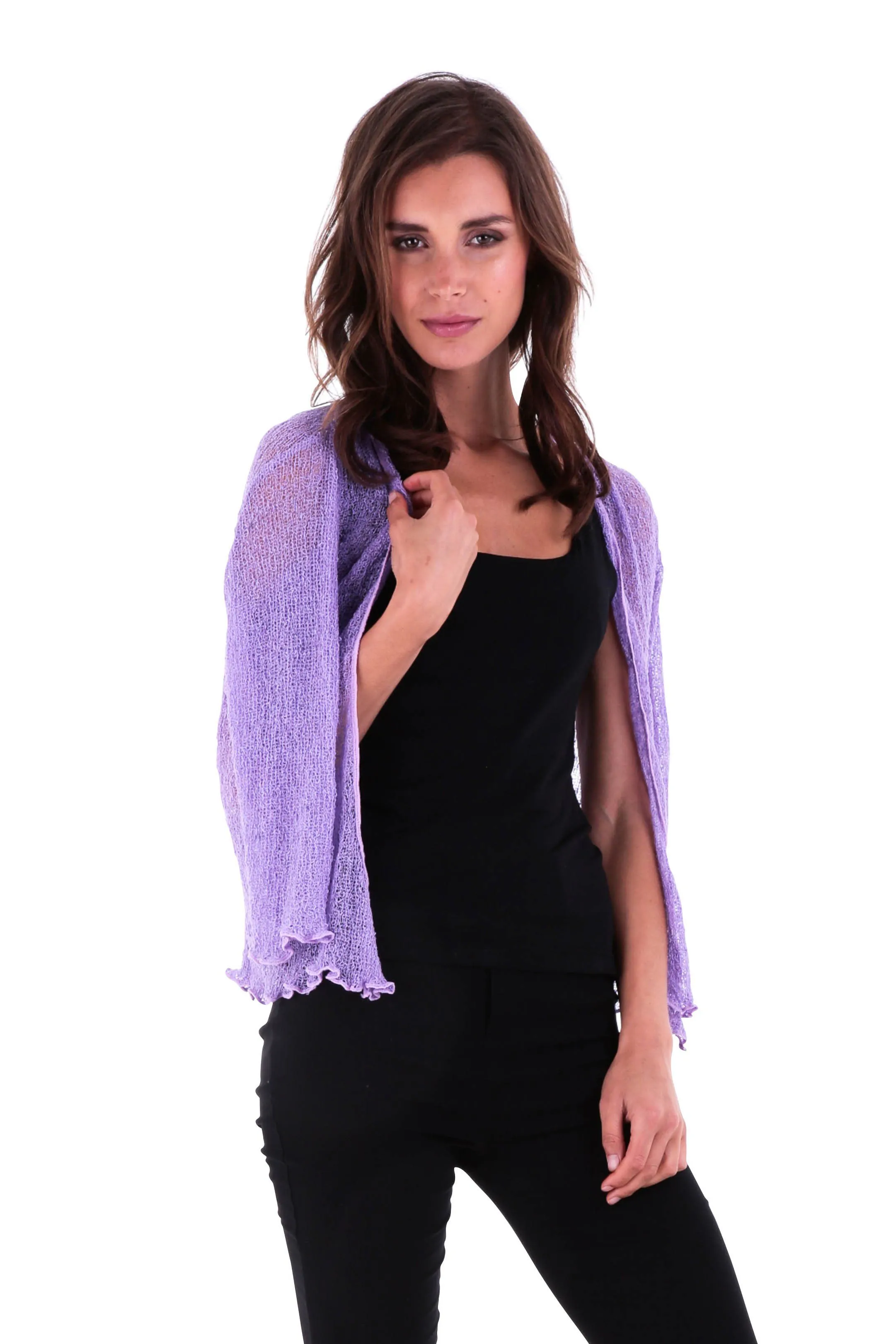 Sheer Shrug - Lightweight Knit Cardigan by SHU-SHI