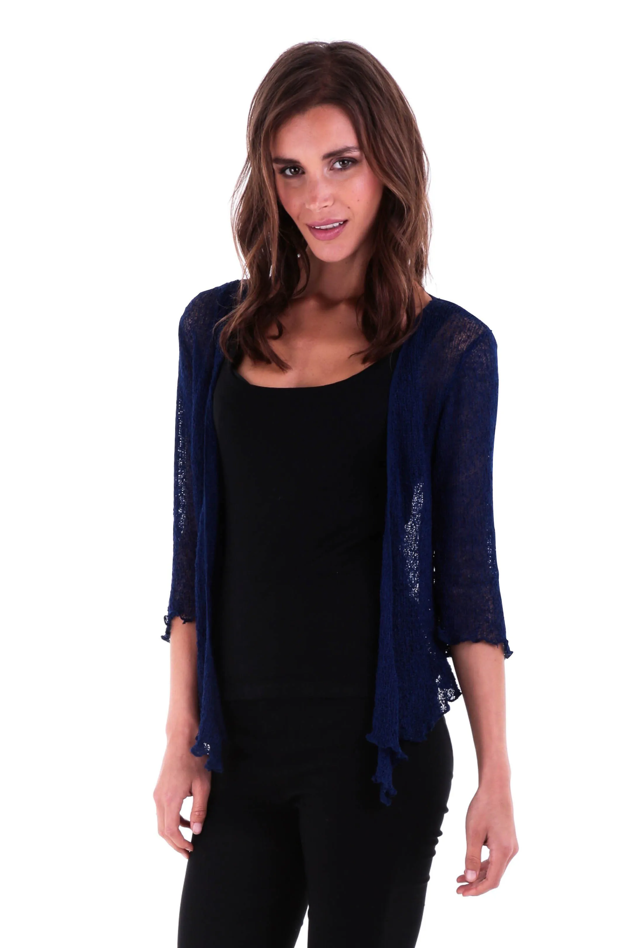 Sheer Shrug - Lightweight Knit Cardigan by SHU-SHI