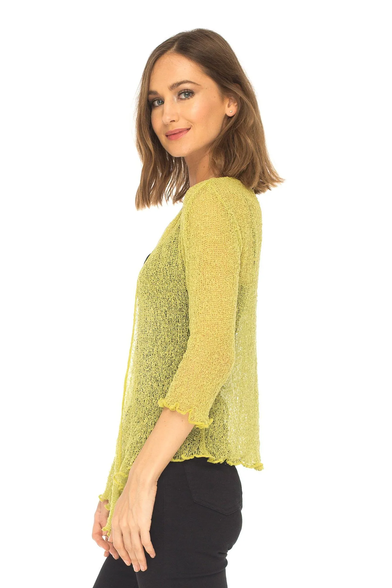 Sheer Shrug - Lightweight Knit Cardigan by SHU-SHI