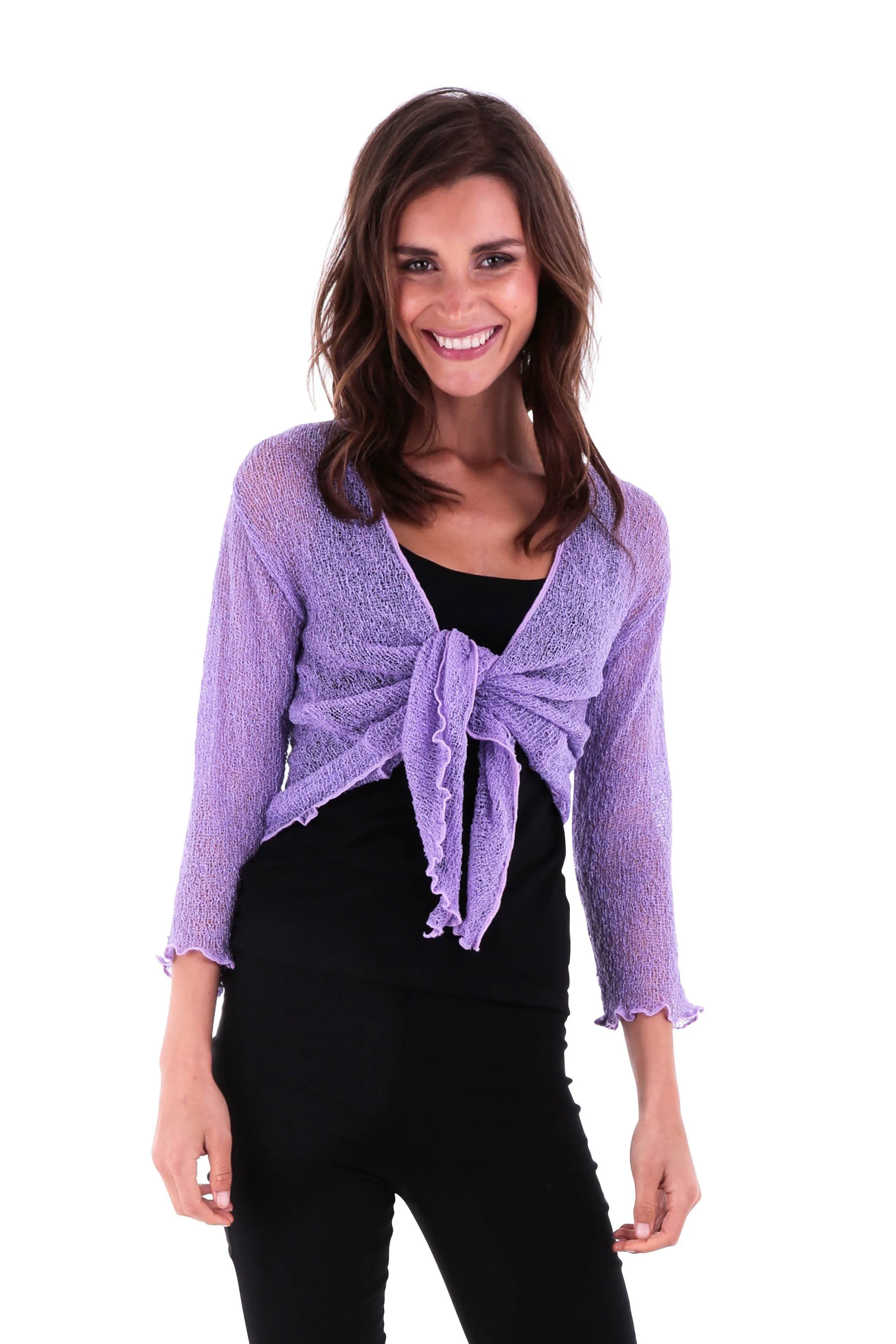 Sheer Shrug - Lightweight Knit Cardigan by SHU-SHI