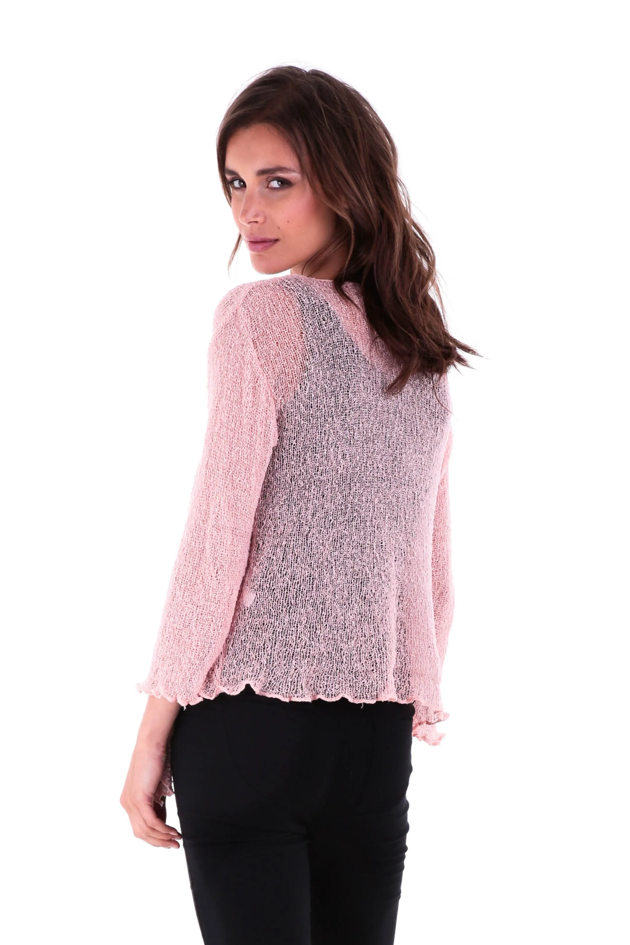 Sheer Shrug - Lightweight Knit Cardigan by SHU-SHI