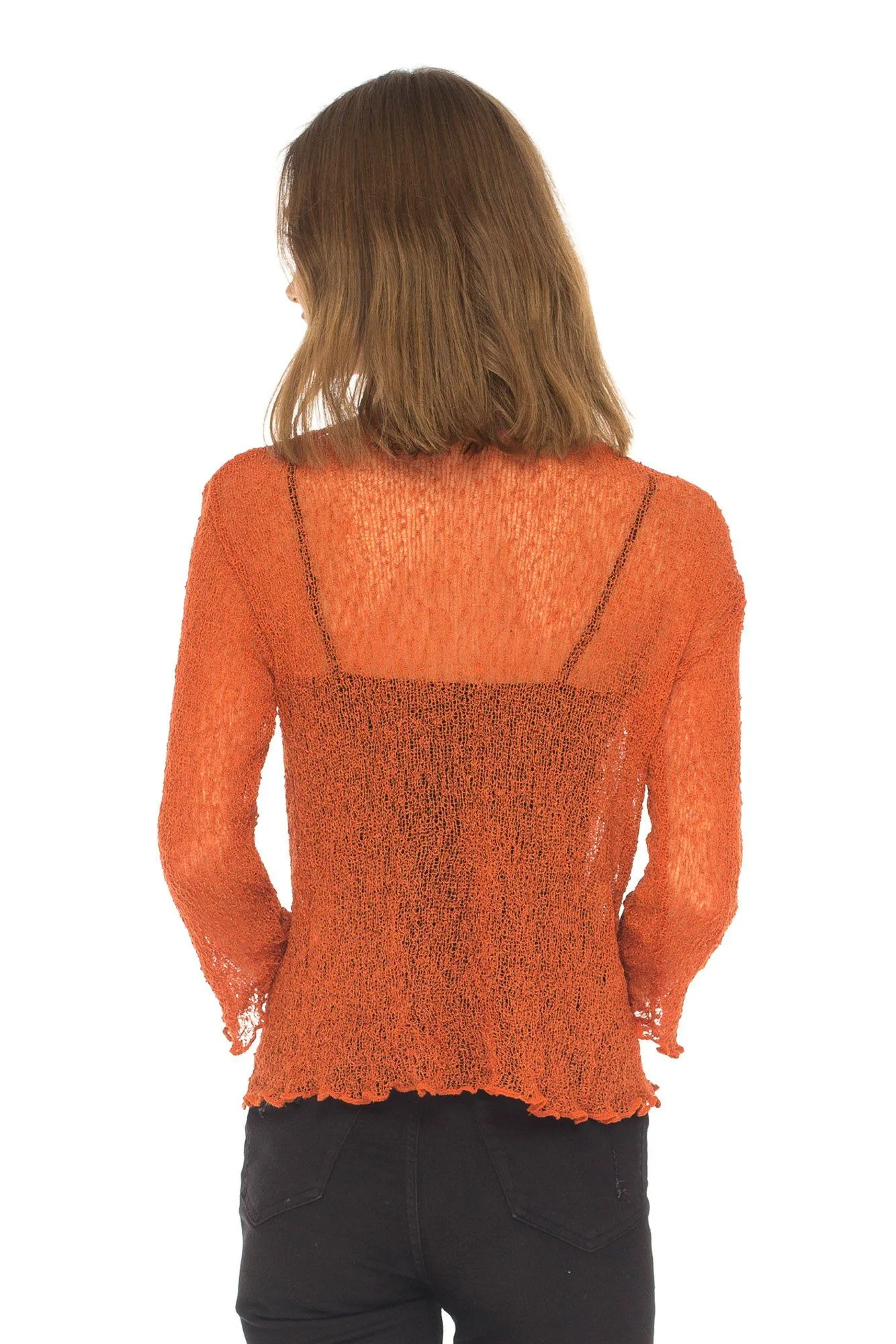 Sheer Shrug - Lightweight Knit Cardigan by SHU-SHI