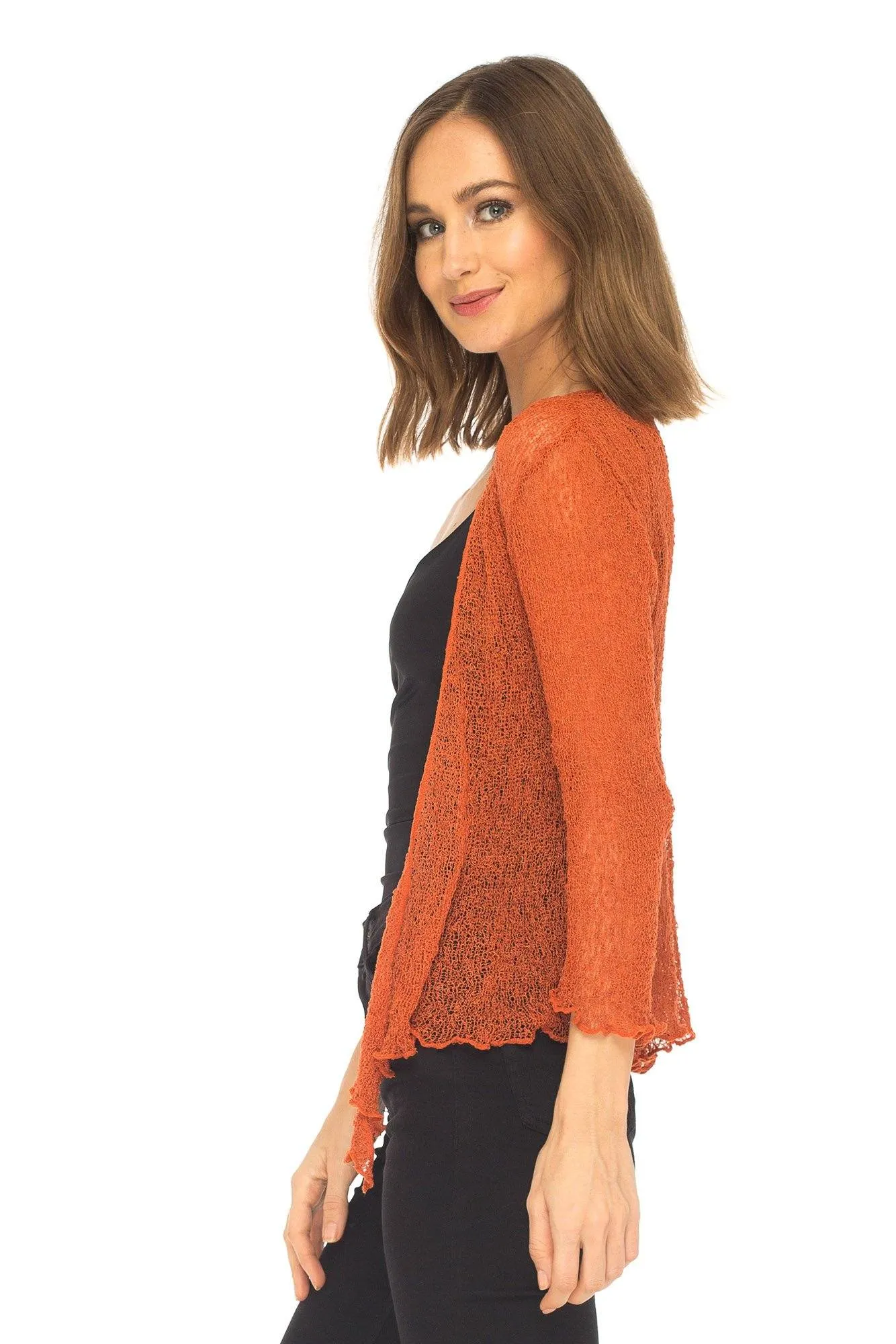 Sheer Shrug - Lightweight Knit Cardigan by SHU-SHI