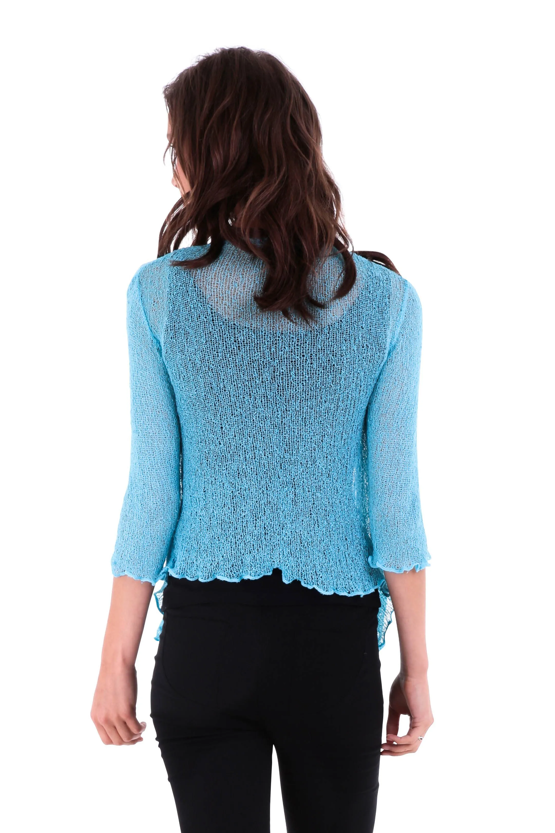 Sheer Shrug - Lightweight Knit Cardigan by SHU-SHI