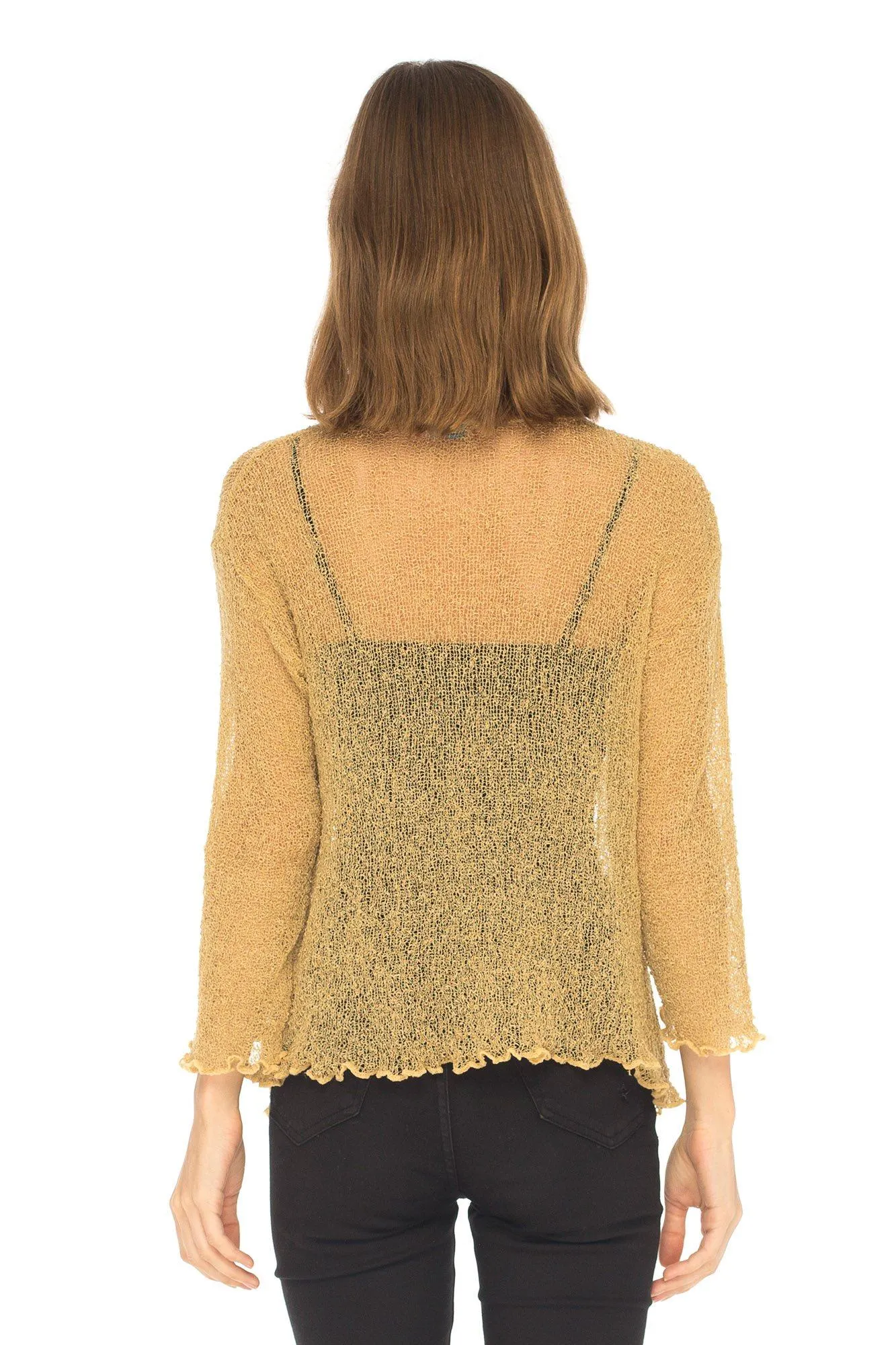 Sheer Shrug - Lightweight Knit Cardigan by SHU-SHI