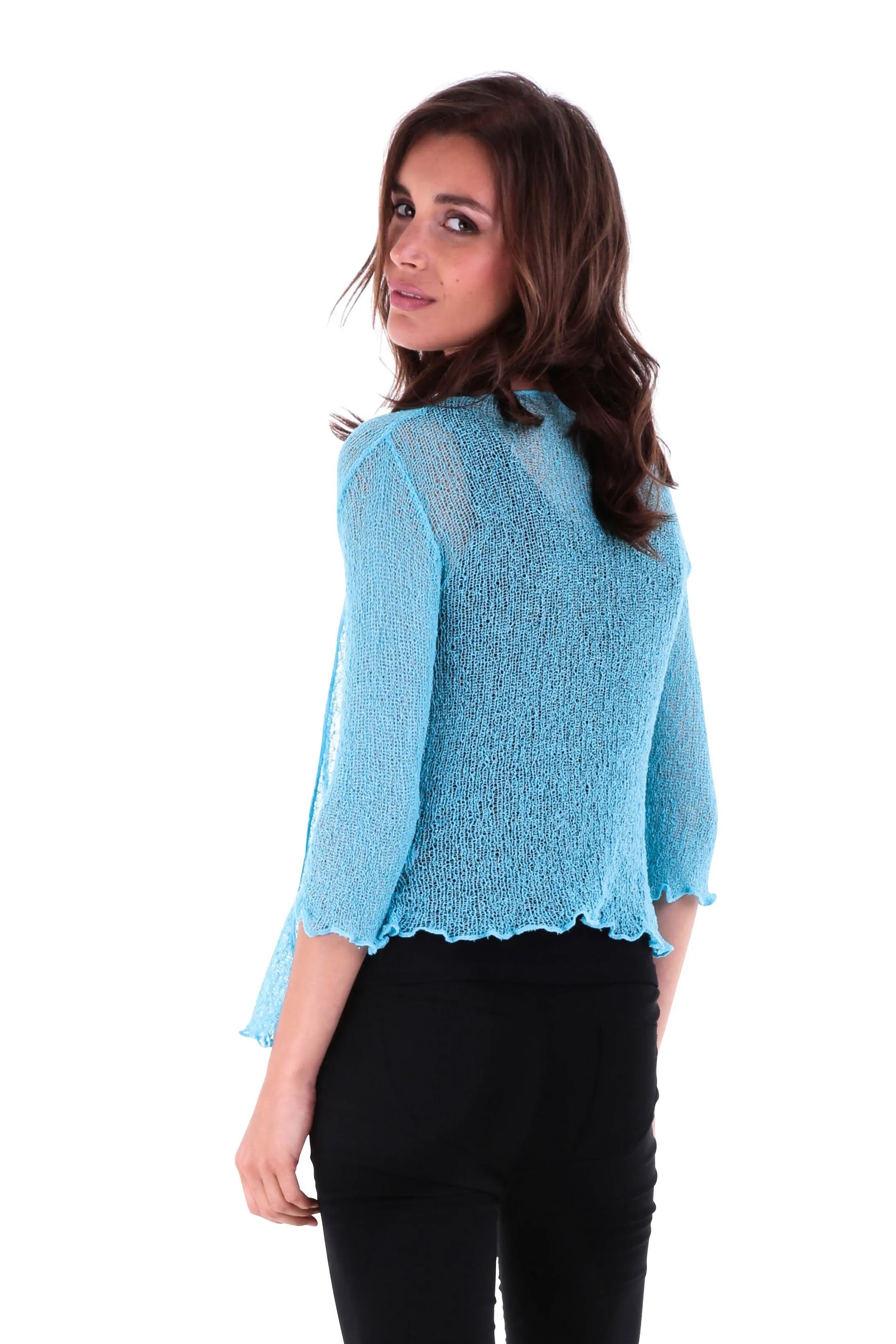 Sheer Shrug - Lightweight Knit Cardigan by SHU-SHI