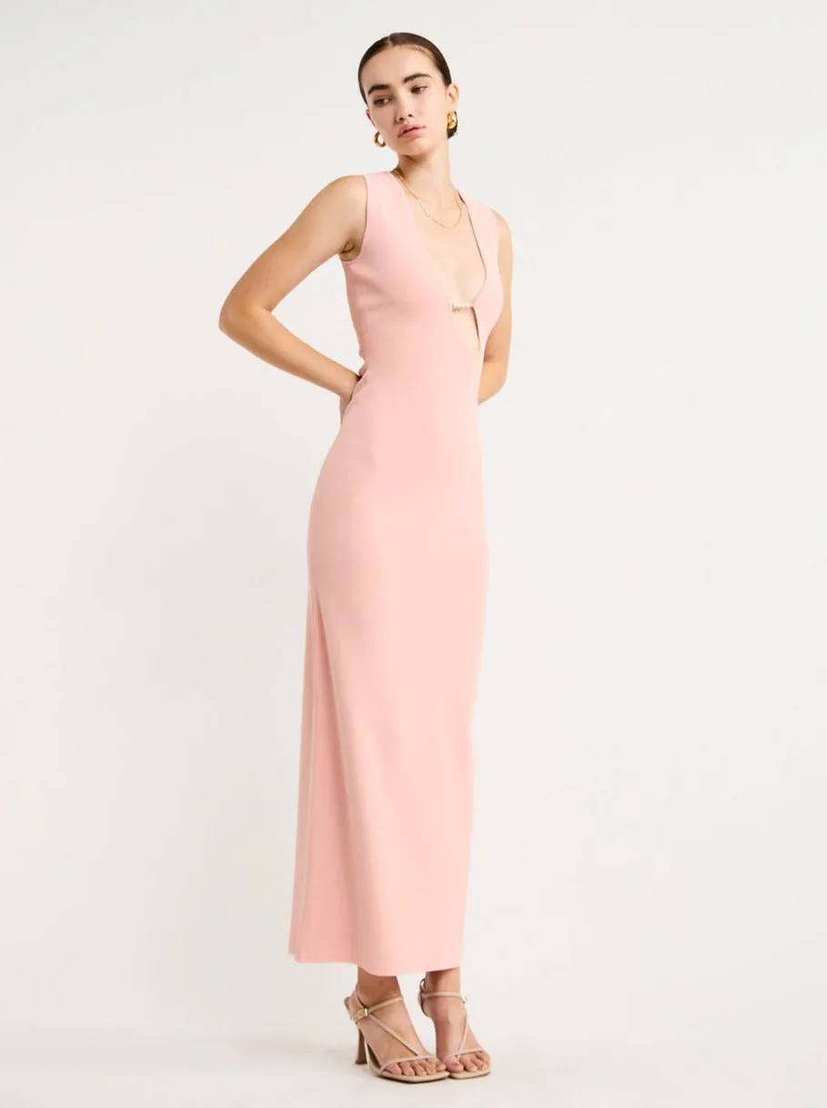 Sir Kinetic Beaded Midi Dress in Pink