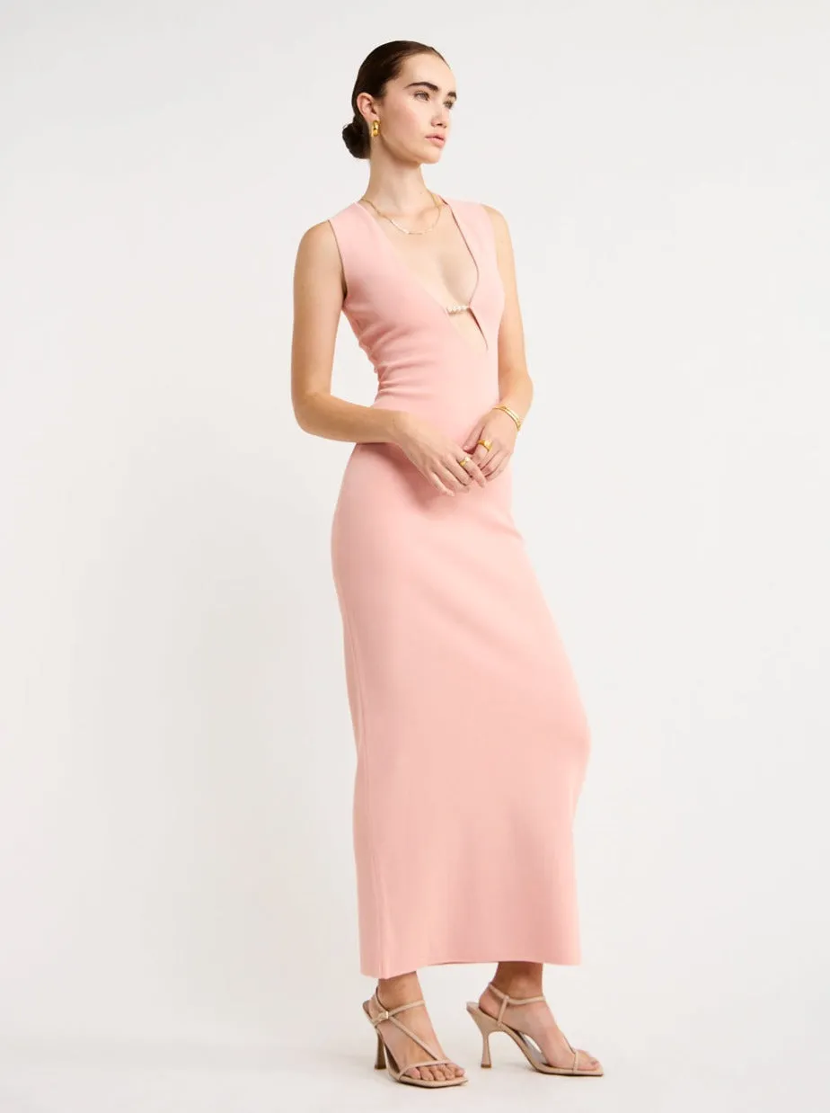 Sir Kinetic Beaded Midi Dress in Pink