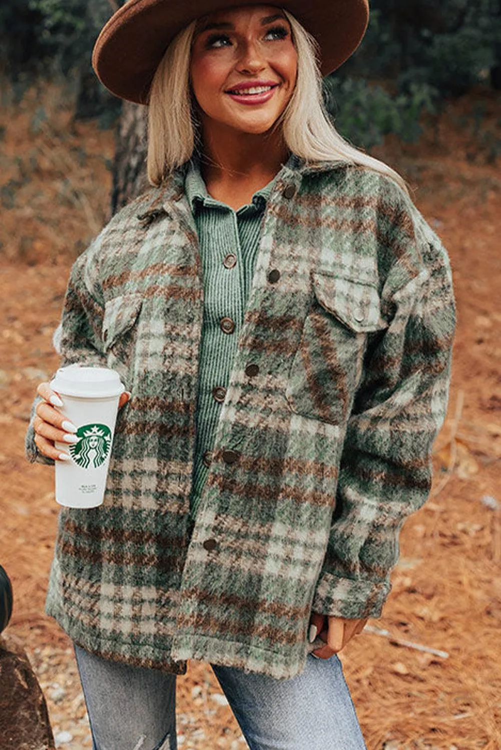 Sonya Plaid Collar Shacket