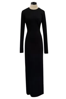 Spring 2021 Givenchy by Matthew Williams Runway Black Backless Knit Dress w Open Cut Outs