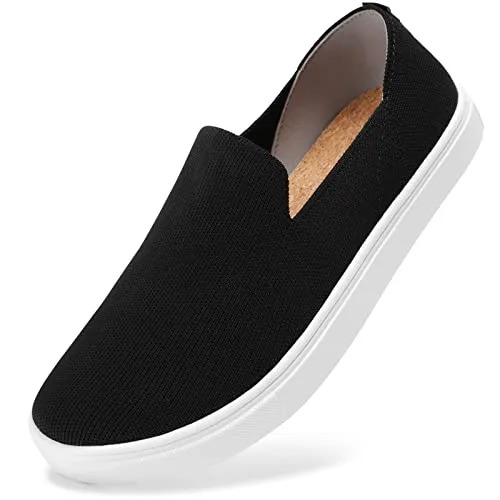 STQ Slip on Shoes for Women Breathable Fashion Sneakers Comfortable Knit Casual Shoes