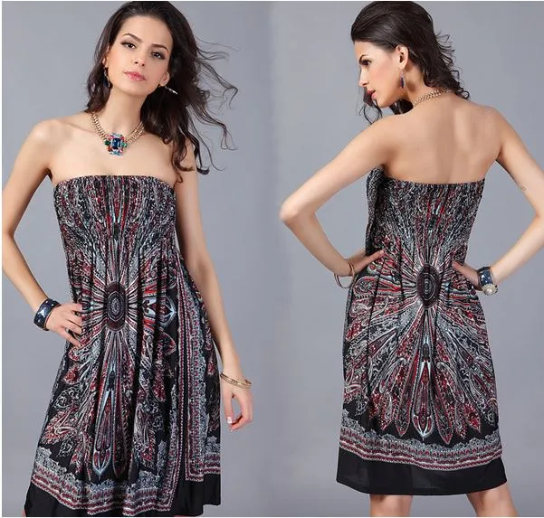 Strapless Paisley Print Dress - Assorted Styles and Sizes