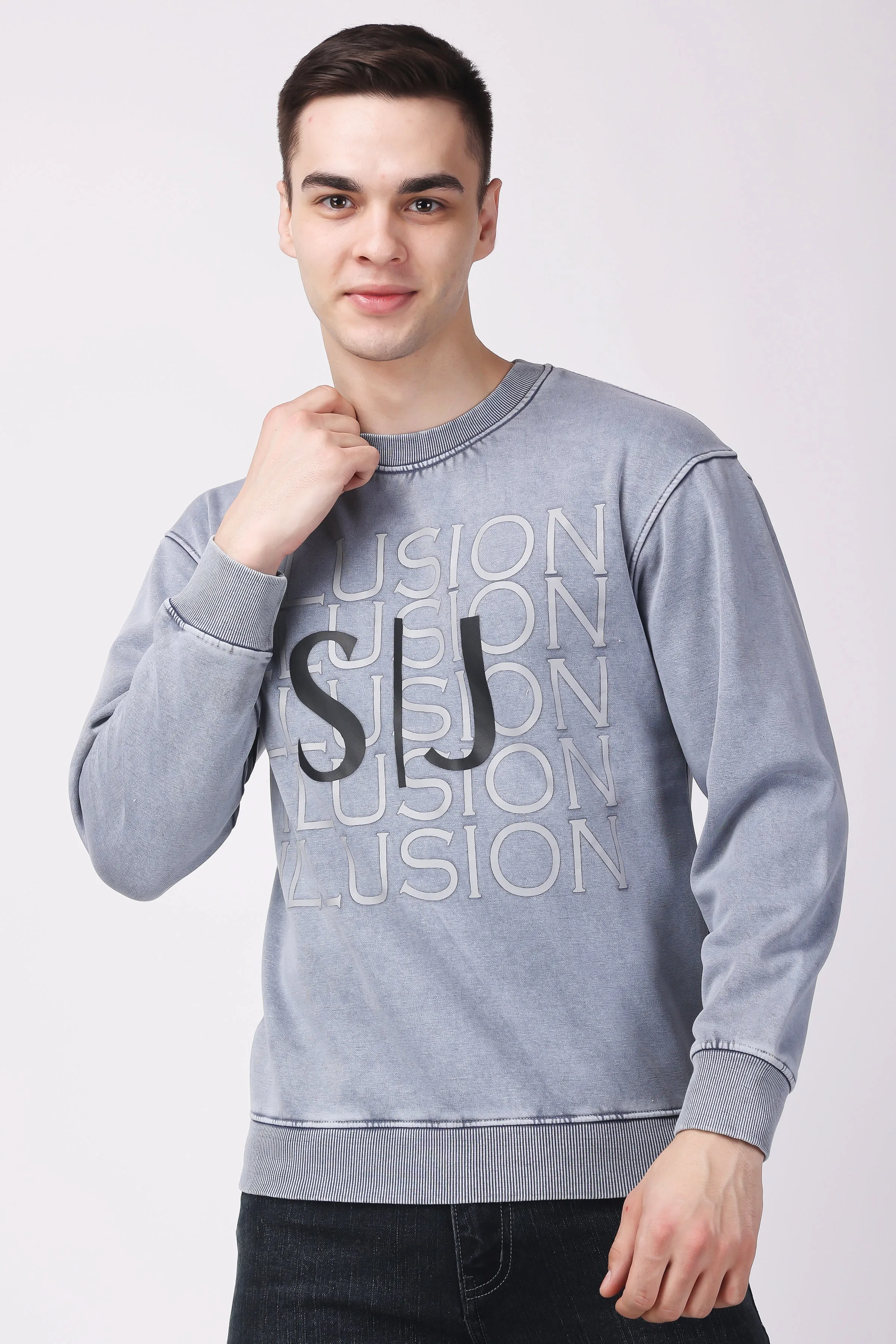 STYLOX ACID WASH SWEATSHIRT - 131641