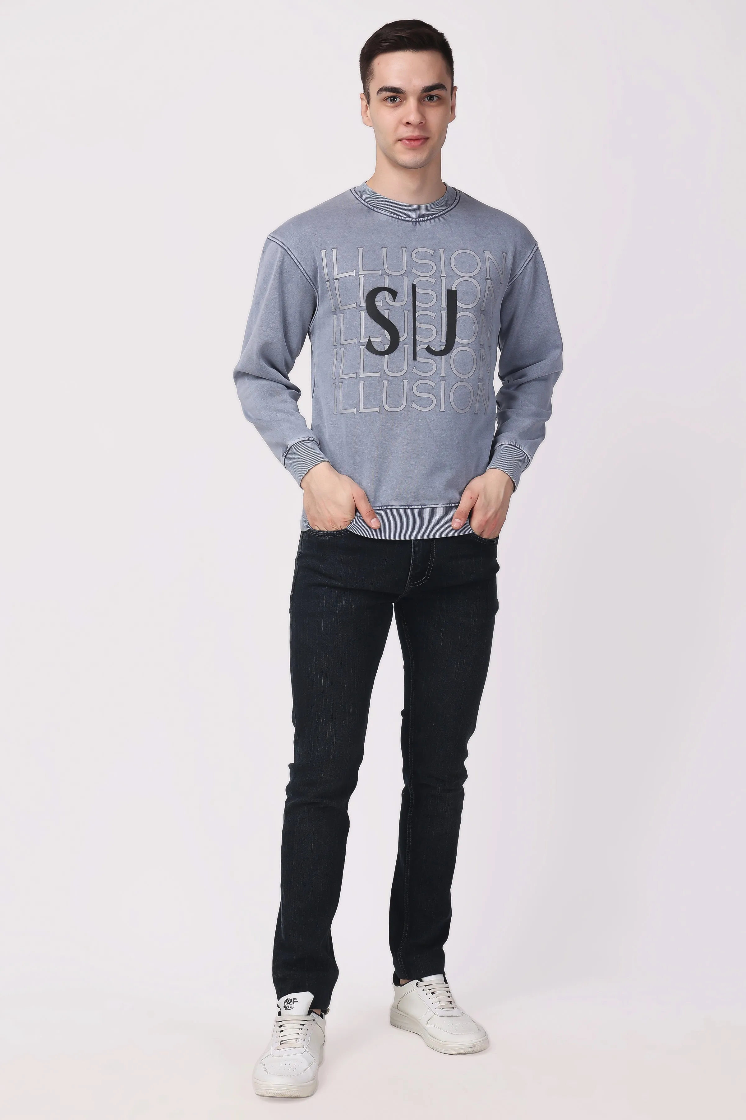 STYLOX ACID WASH SWEATSHIRT - 131641