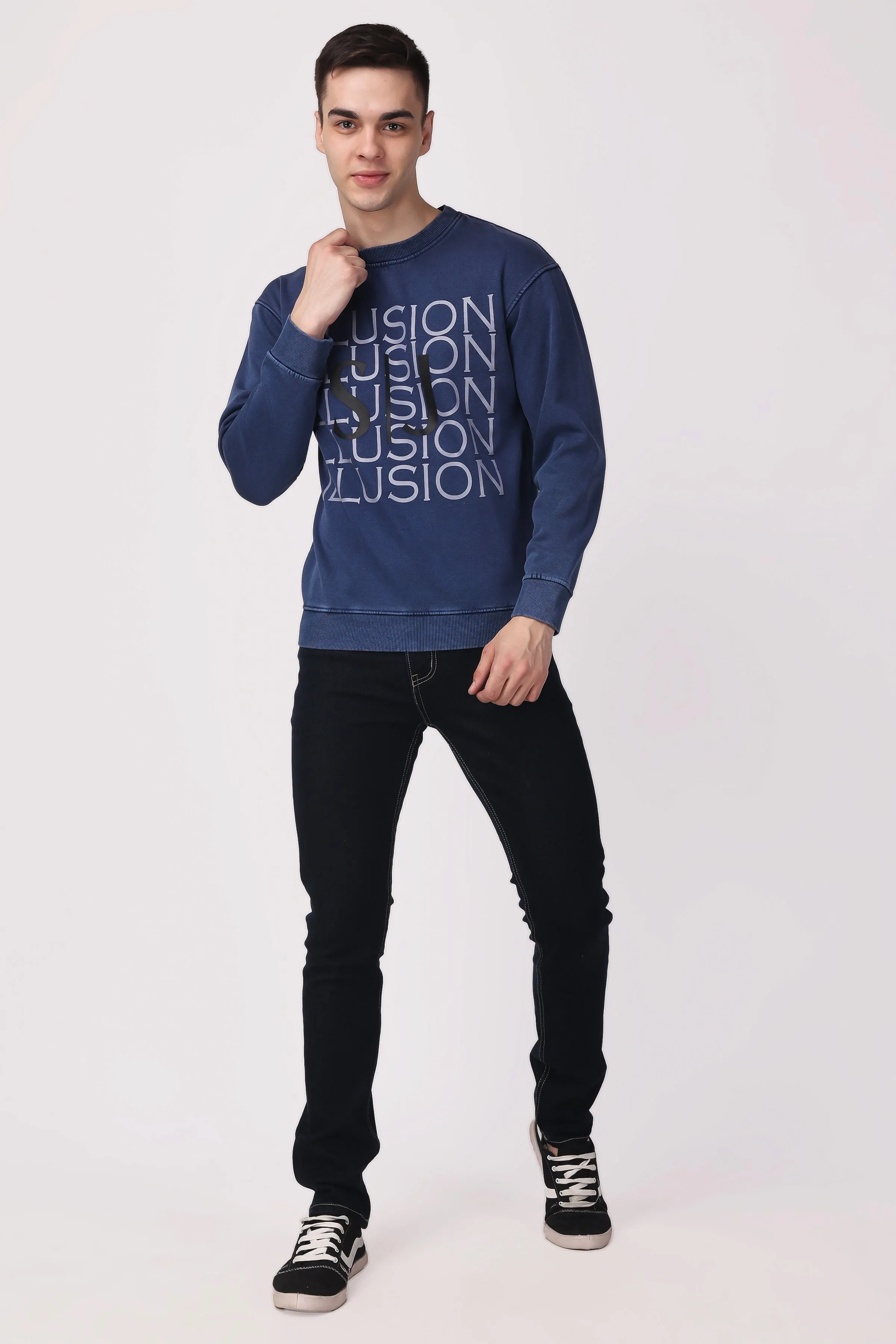 STYLOX ACID WASH SWEATSHIRT - 131641