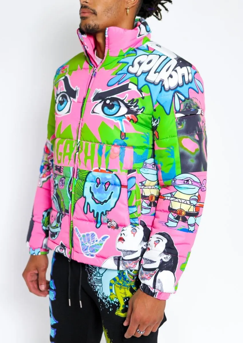 SugarHill-PSYCHO PUFFER JACKET-PINK-SH-TBC-05