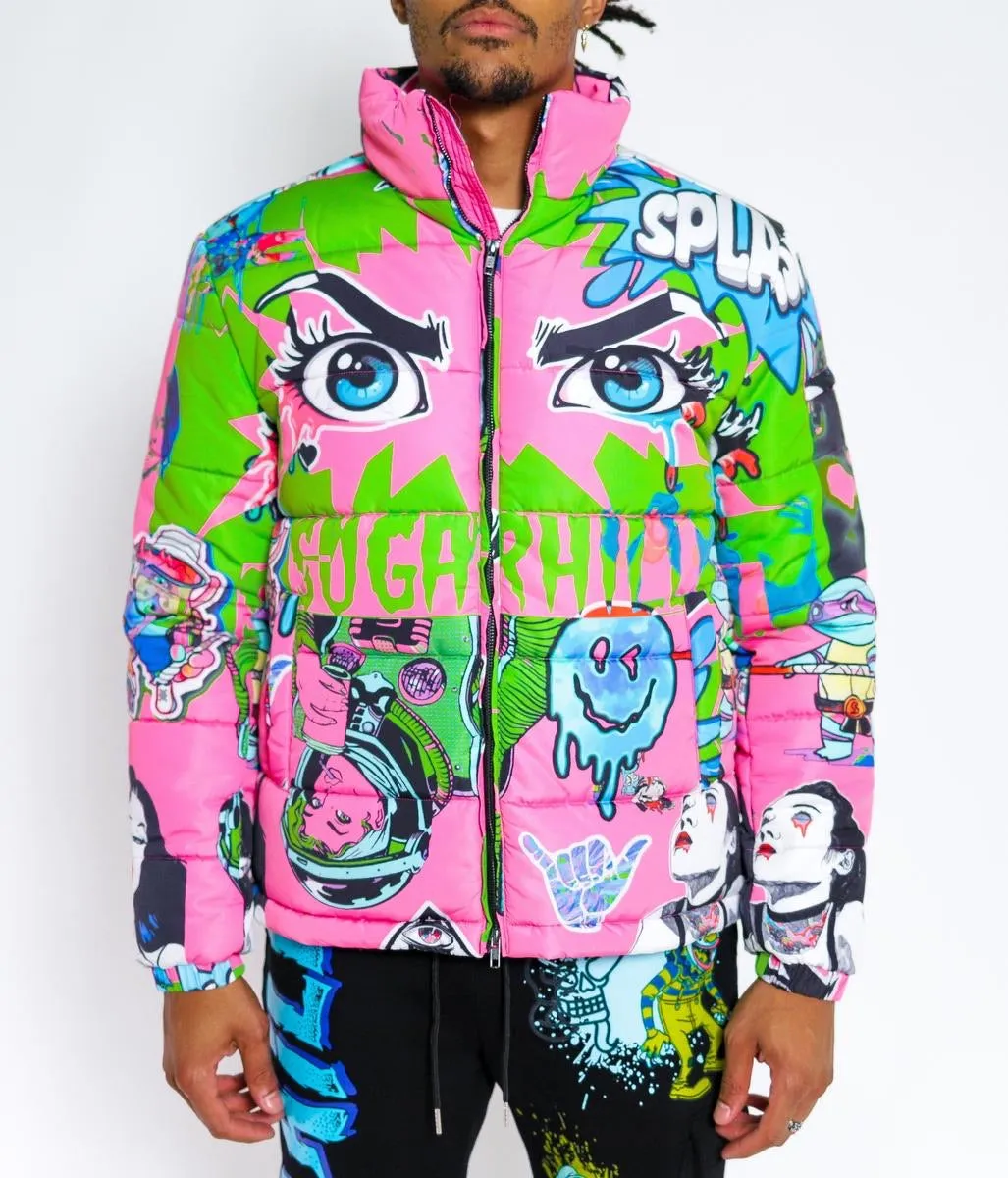 SugarHill-PSYCHO PUFFER JACKET-PINK-SH-TBC-05